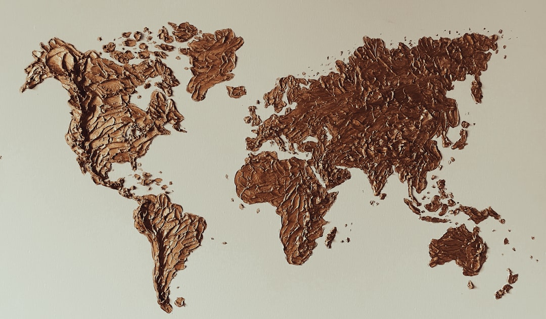 A coffee bean origin flavor map showing global coffee-growing regions